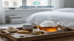 Chá relaxante para dormir, segredo noturno de ervas para sono profundo, bebida natural para insônia