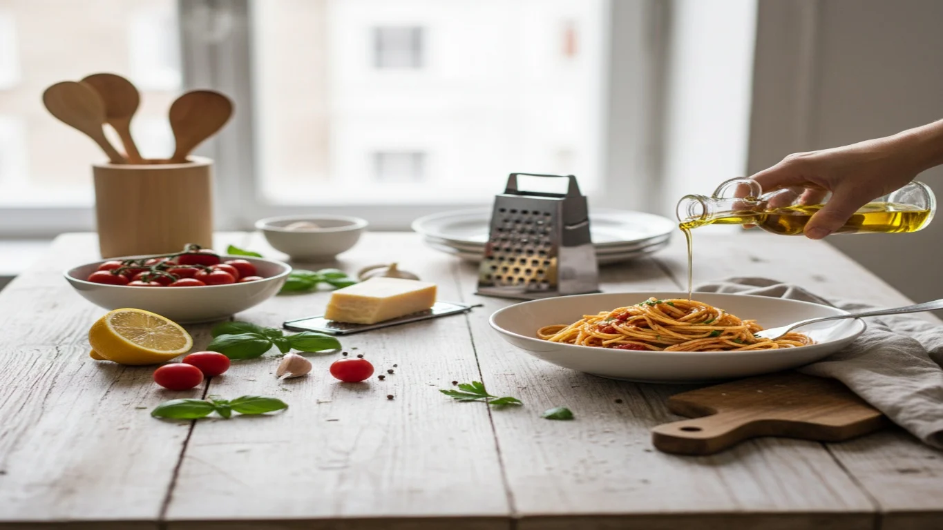 Imagem de prato simples e saboroso, ideal para iniciantes na cozinha, com ingredientes frescos e preparo descomplicado.